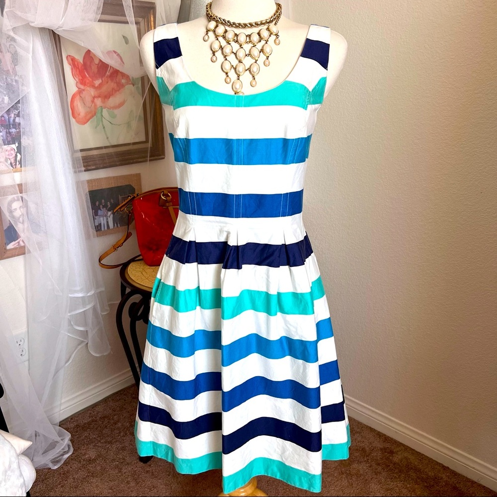 Nine West stripped A-Line Dress